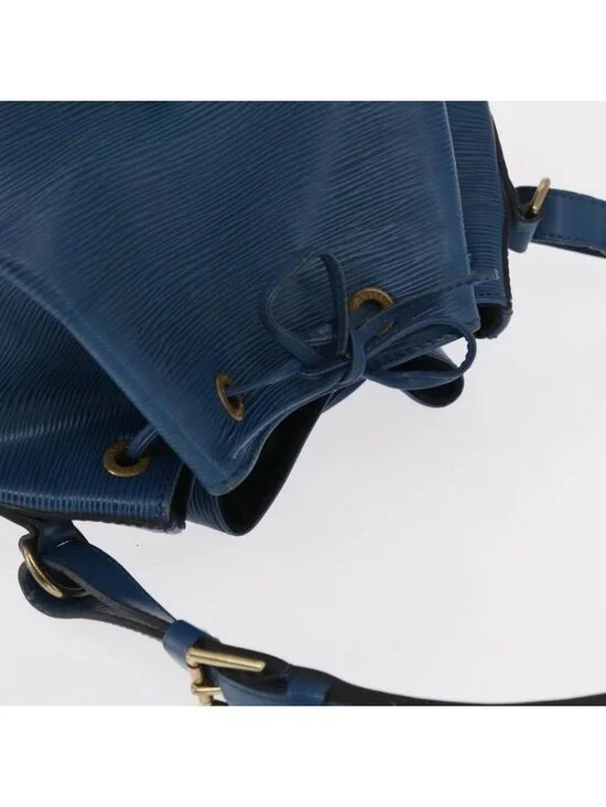 Authentic LOUIS VUITTON Epi Petit Noe Shoulder Bag Blue M44105 LV - Picture 13 of 16